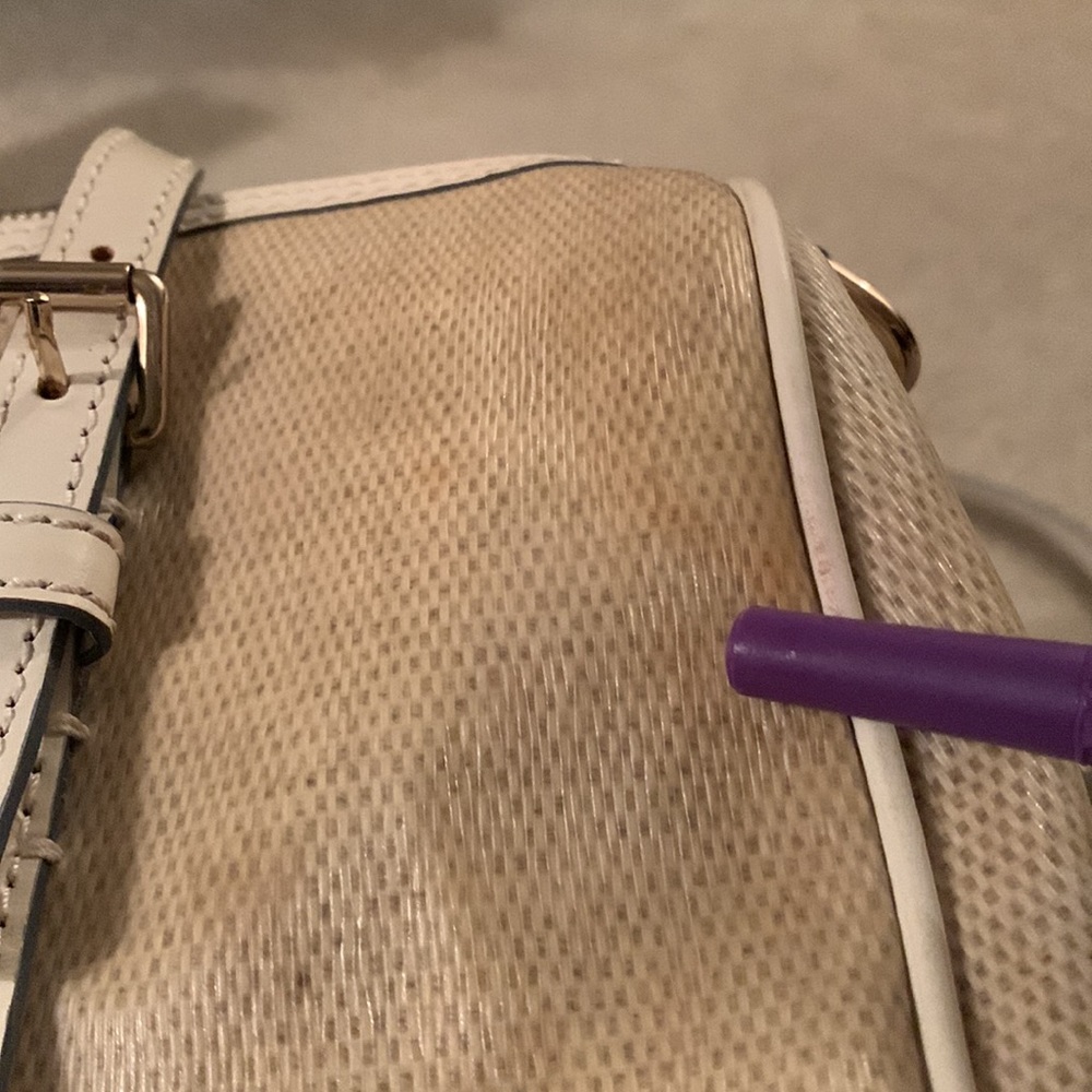 Dooney & Bourke Cream/Tan Panama Barrel Bag With Adjustable Crossbody Strap NWOT - Picture 15 of 17